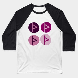 Thurisaz in Purple (Runes and Colors) Baseball T-Shirt